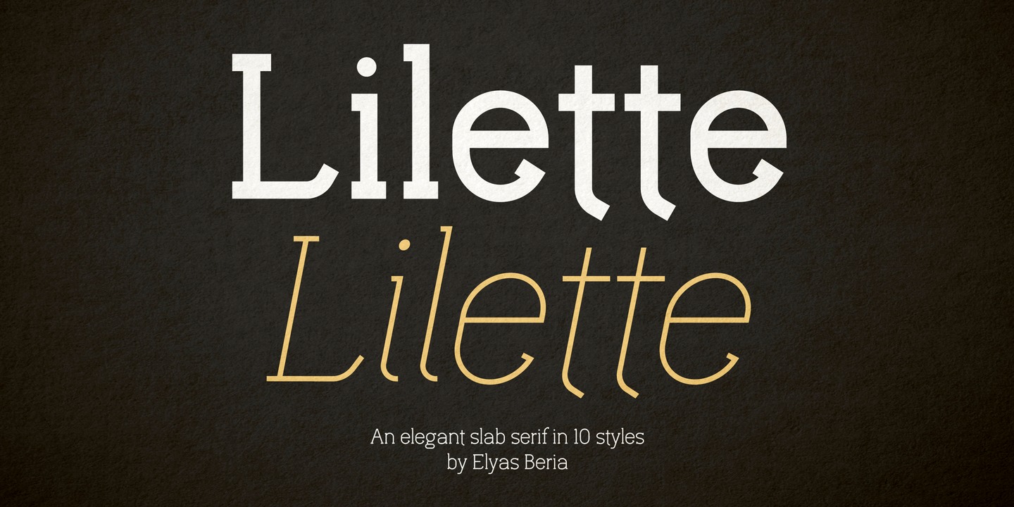 Przykład czcionki Lilette